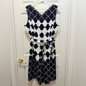 Talbots blue and white Dress size 16